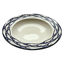 Jersey Pottery Sardine Run Deep Rimmed Bowl, Dia.26cm